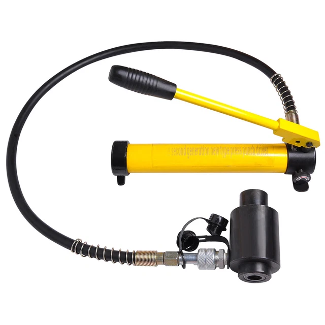 Hydraulic Knockout Punch Driver Kit 15 Ton 10 Dies 11 14 Gauge Conduit Hole Tool