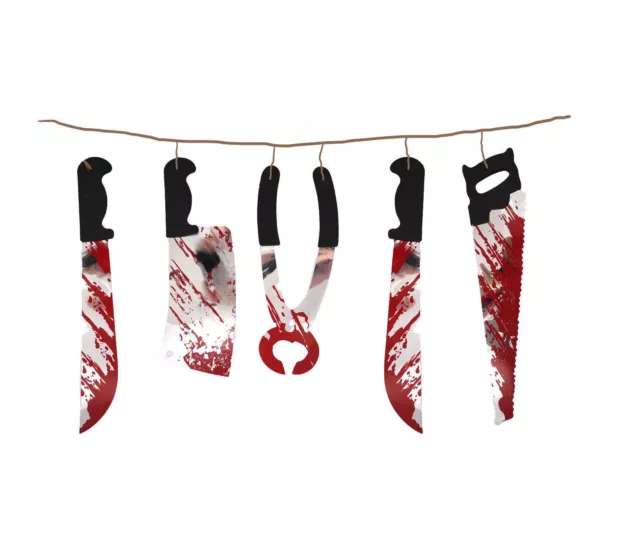 1.8M Bloody Torture Tools Halloween Hanging Garland Party Decoration V57 023 3