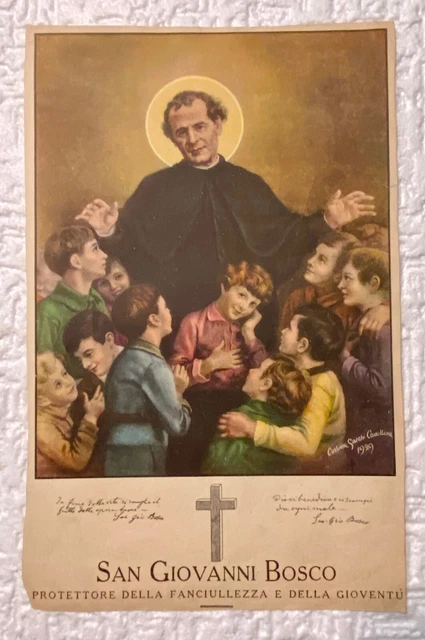 San Giovanni Bosco Stampa Del 1929,La Grafica E' Firmata “Corsiera Sacchi  Caval