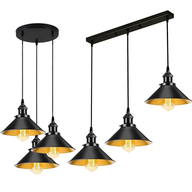 Vintage Industrial Ceiling Pendant Light Chandelier Retro Metal Lamp Shade Light