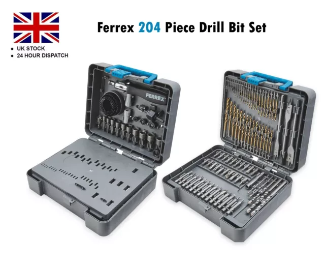 FERREX 204 PIECE Drill Bit Set BRAND NEW IN BOX 24.99 PicClick UK