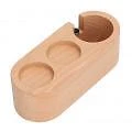 (58mm)Holz-Kaffeefilter-Tamper-Halter 3-Loch-Anti-Rutsch-Kartenschlitz-Design
