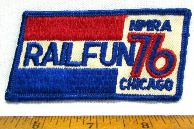 Vintage Rail Fun 1976 Chicago Illinois Jacket Patch Railroad Train Railway NMRA