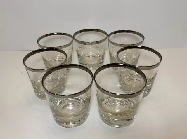Vintage Silver Rim Rocks Glasses