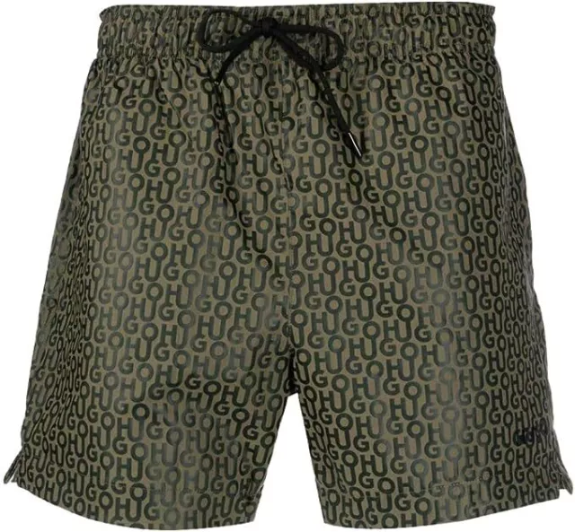 Boss HUGO BOSS Men's 5" Inseam LOGO SWIM Trunks Shorts Quick Drying New 2
