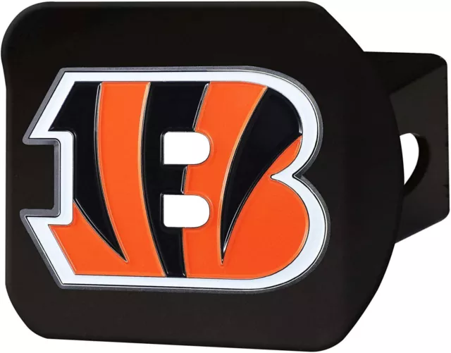 Cincinnati Bengals Hitch Cover Black Solid Metal with Raised Color Metal...