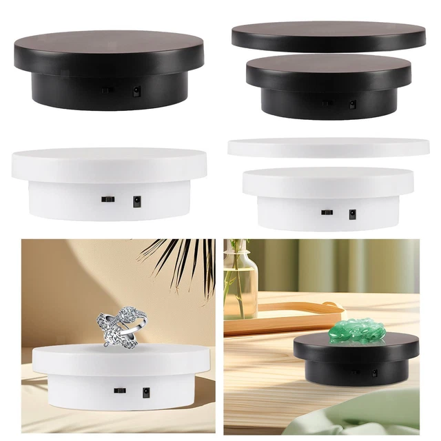 Présentoir Rotatif électrique 360° – Plateau Tournant 12 Cm Pour Bijoux, Montres – Charge 5 Kg