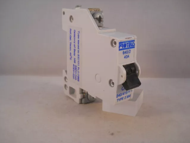 Proteus MCB 40 Amp Single Pole Circuit Breaker Type 2 M4 40A 640/2