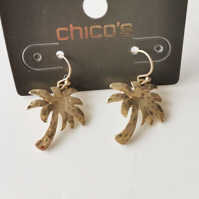 New Chicos Palm Drop Dangle Earrings Gift Fashion Women Party Holiday Jewelry