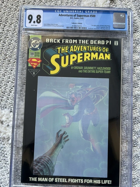 Adventures of Superman #500 CGC 9.8 (Jun 1993 DC) 1st Steel, Collector's Edition