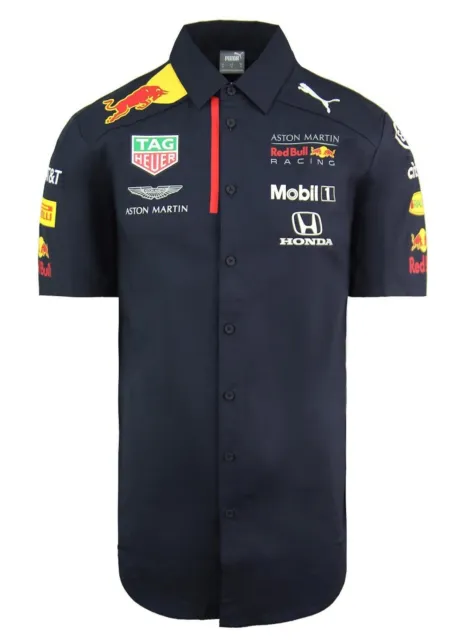 PUMA ASTON MARTIN Red Bull Racing Team F1 Short Sleeve Mens Shirt Size ...