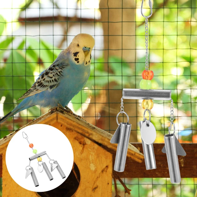 Metallglocke String Spielzeug für Papagei Kaketoo Sittich Vogel Käfig Hängen Kau