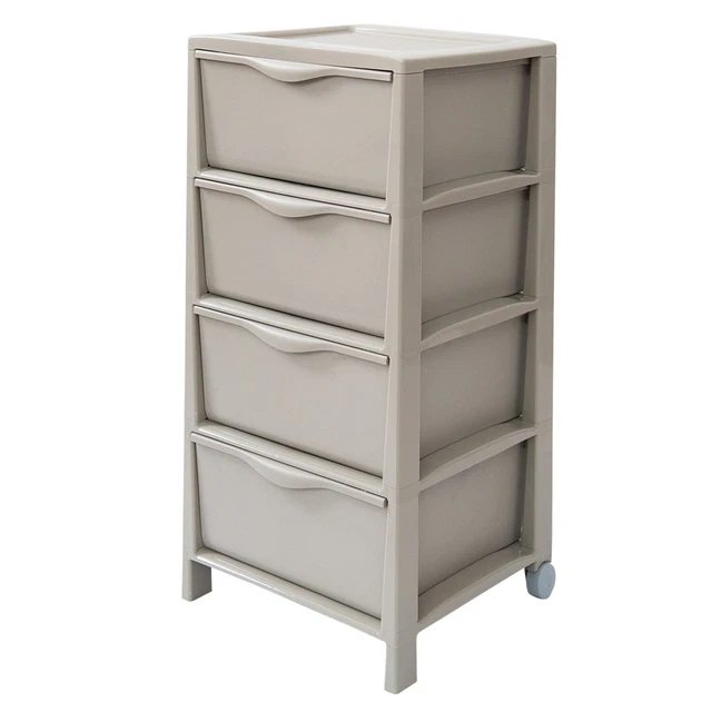 Cassettiera Spring 4 Cassetti 39,5x38x82 cm Resistente Design Elegante Colorato