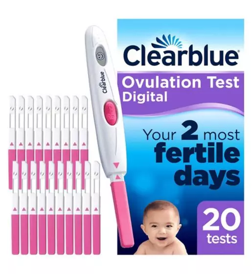 Kit test di fertilità ovulazione digitale Clearblue avanzato - 20 bastoncini rosa nuovo