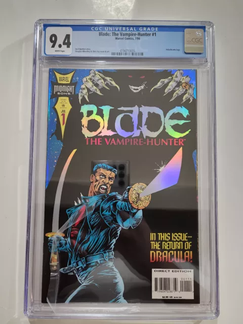 BLADE: THE VAMPIRE HUNTER  #1 CGC 9.4 WHITE PAGES -return of Dracula