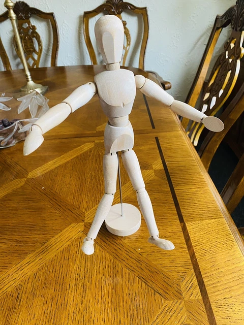 30.5cm/12 Inch Wooden Human Body Drawing Mannequin With Stand - Flexible  Joints Artist Manikin Wood Model - Articulated Unisex Art Figure For  Sketchin