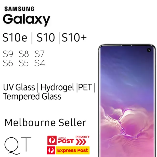 GENUINE Tempered Glass Screen Protector/Film for Galaxy S10 S9 S9+ S8 S8+ S7 S6