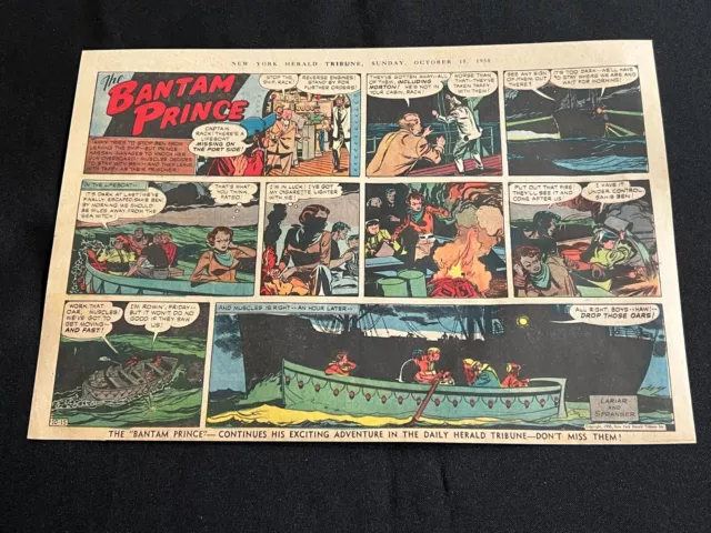 #H01 BANTAM PRINCE by John Spranger Lot of 9 Sunday Half Page Comic Strips 1950