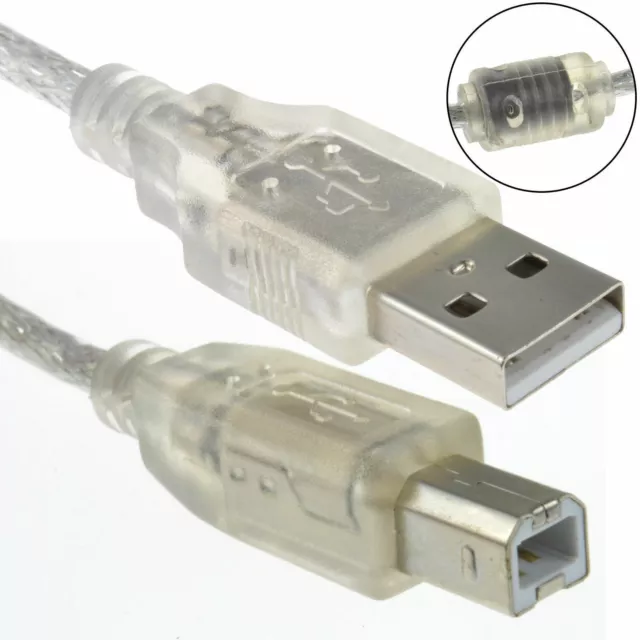 PRO CLEAR USB 2.0 Hi-Speed A nach B Kabelleitung für Drucker/Scanner 24AWG Ferrit