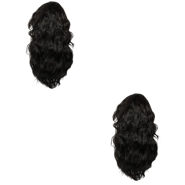 2pcs Men's Stylish Wig Vintage curly Synthetic Wig Fancy Party Cosplay Wig