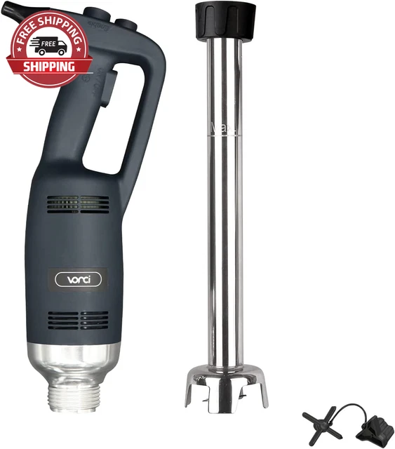 500W Commercial Immersion Blender, 15.7" SUS 304 Removable Shaft, Heavy Duty Pow