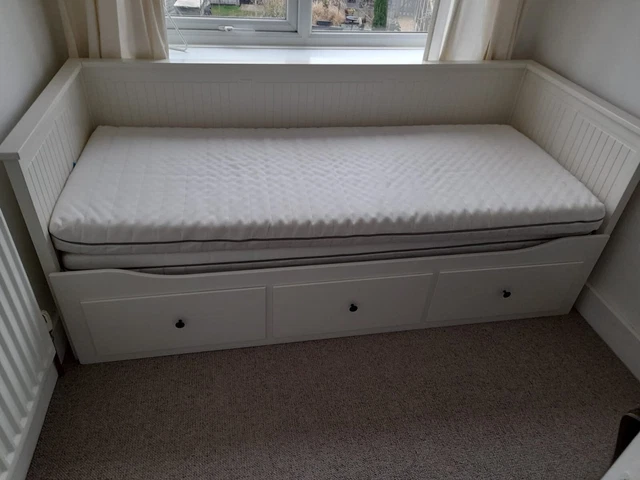IKEA BRIMNES 2 Draw Guest Double Day Bed White 109 00 PicClick UK