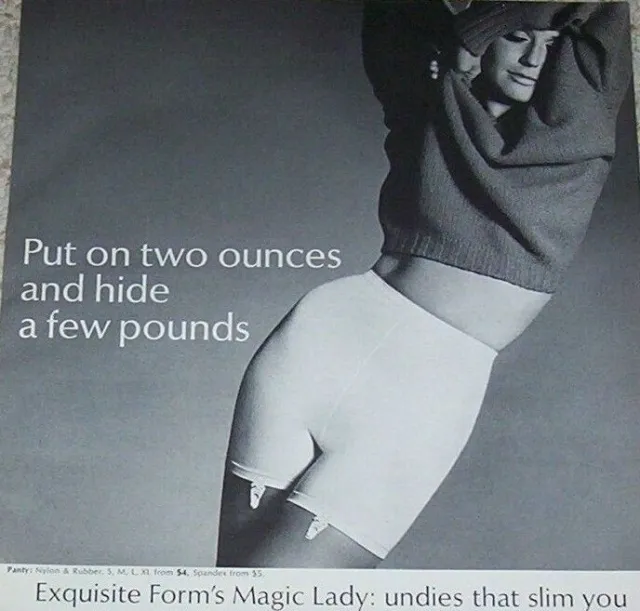 Vintage Exquisiteform "Magic Lady" long leg panty girdle w/garter sz M NEW White