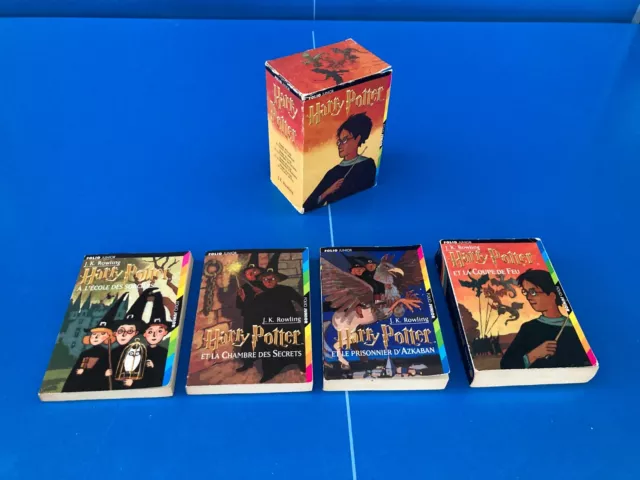 coffret 4 livres / Harry Potter / FOLIO JUNIOR / tomes 1 à 4 / 2002 Rare