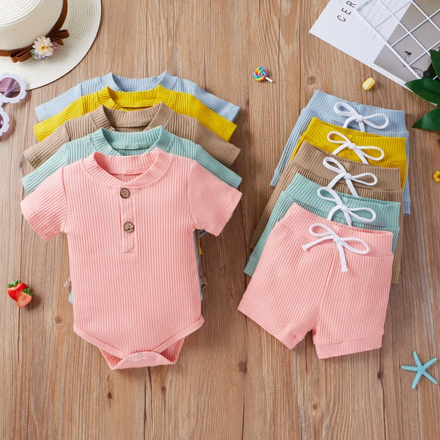 2 pz Top Romper Gentleman Neonati Bambini + Pantaloni Abiti a Righe Set