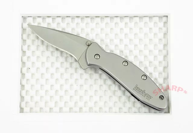 Kershaw Chive Knife plain Blade 1600 3" frame lock *Blem*