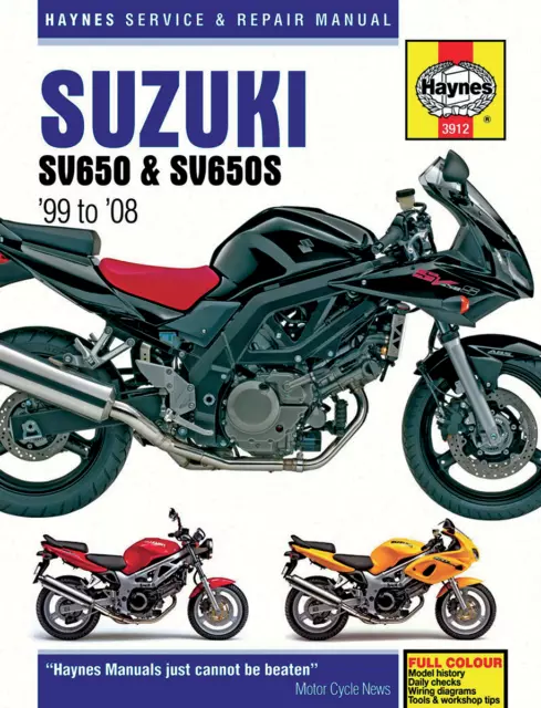 Haynes 3912 Manuale Di Riparazione Moto Per Suzuki Sv 650 S 2008