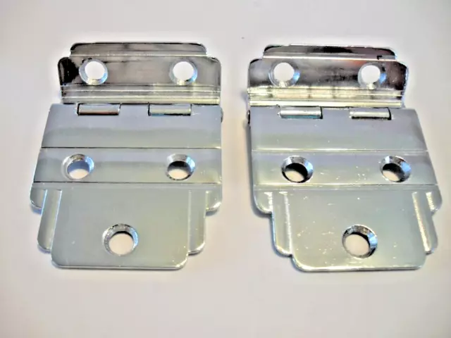 Vintage Nos Chrome Cabinet Hinges for 3/8" Offset Mounted Doors MCM