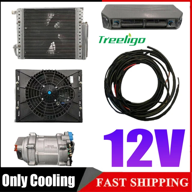 12V A/C Universal Air Conditioner Underdash Evaporator Compressor 3Speed for Car