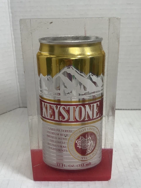 1993 Keystone Racing Schedule on Keystone Beer Can inside Acrylic Advertising