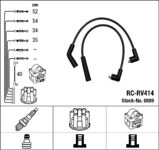 Kit Cavi Accensione Widerstandszündleitung NGK per Rover 200 II