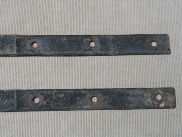 Pair of Barn Shed Door Garden Gate Strap Hinges Antique Cast Iron Nice Ones 'C' 4