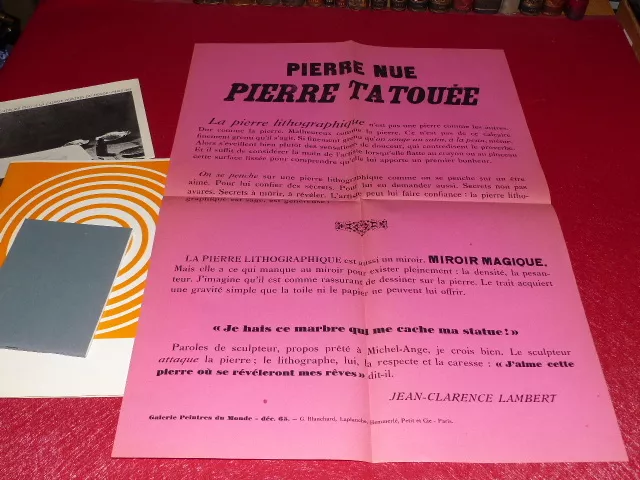 [Bibl. R-JEAN MOULIN ART XXe] CATALOGUE PdM ATELIER LITHO CLOT 1966 TRACT JCL