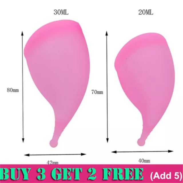 Copa menstrual reutilizable para dama 100% silicona de grado médico pequeña y grande CR