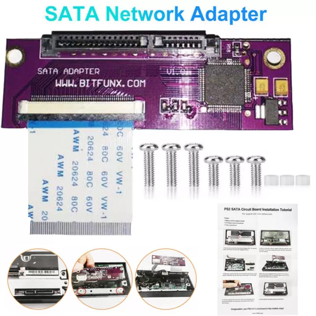 NEW SATA 2.5 3.5 Upgrade Adapter For PS2 PlayStation2 Network Adaptor Hard Drive