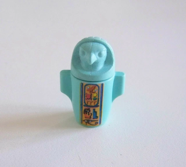 Accessoires Playmobil Égyptiens - Canope Bleue Tête De Chacal + Pyramide - Réf. 5386 Et 9542 - Occasion