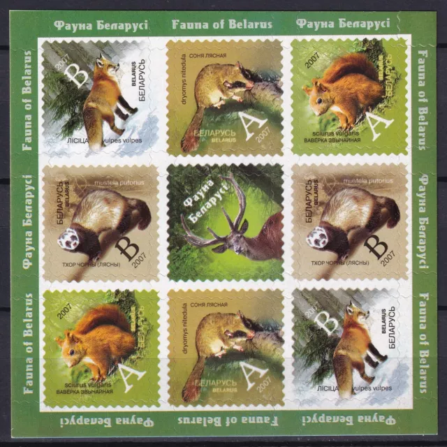 Belarus 2007 Fauna Animals MNH sheet