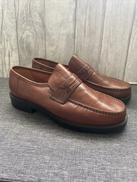 Clark’s Brand New Brown Mens Size 10 (G) Leather Cushion Cell Slip On Shoes