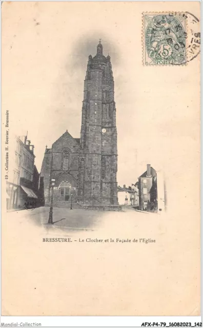 AFXP4-79-0347 - BRESSUIRE - Le clocher et la facede de l'eglise