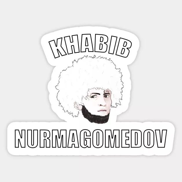 Khabib Nurmagomedov UFC Fighter Vinyl Wall Bumper Bottle Phone Decal Sticker