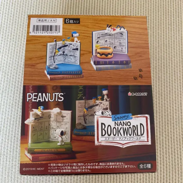 Miniature Peanuts Snoopy Nano Book World Box Full set of 6 pieces Re-Ment Japan