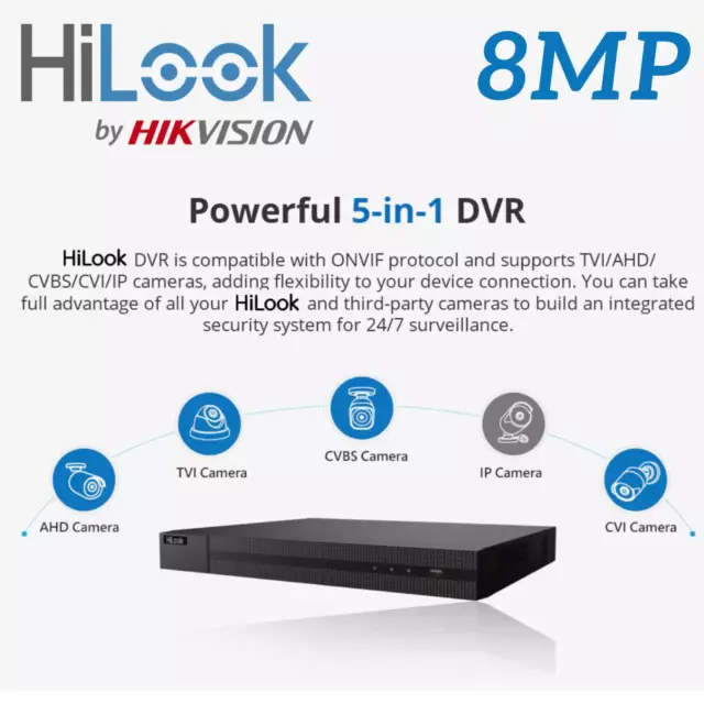 Hikvision 4K Colorvu Sistema Cctv 8Mp Dvr Kit Telecamera Di Sicurezza Per Visione Notturna Esterna 3