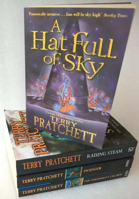 Bulk Lot 4x Discworld Novel by Terry Pratchett Dodger Raising Steam Paperback