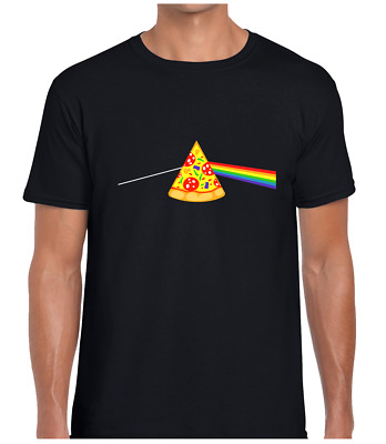 DARK SIDE OF THE Pizza Da Uomo T-shirt Con Barzelletta Divertente Musica Amante cibo design novità