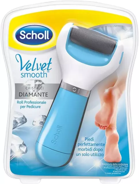 Velvet Smooth, Roll Professionale per Pedicure Con Cristalli Di Diamante, Lima E