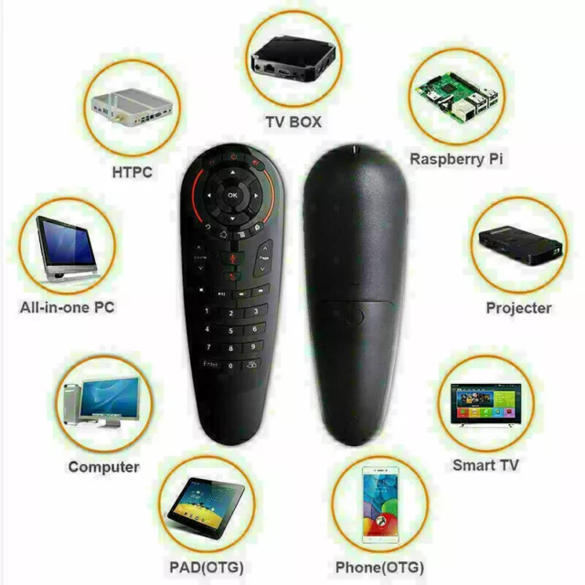 10m Range G30 2.4G Wireless Air Mouse 6-Axis Gyro Remote Control for TV Box a